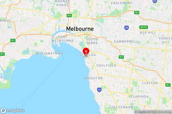 St Kilda South,Victoria Area Map