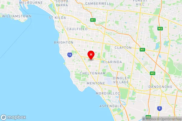 Moorabbin East,Victoria Area Map