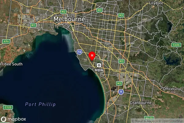 Cheltenham,Victoria Satellite Map