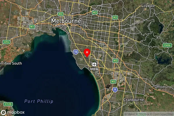 Cheltenham North,Victoria Satellite Map