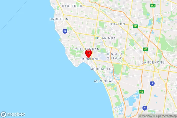 Mentone East,Victoria Area Map