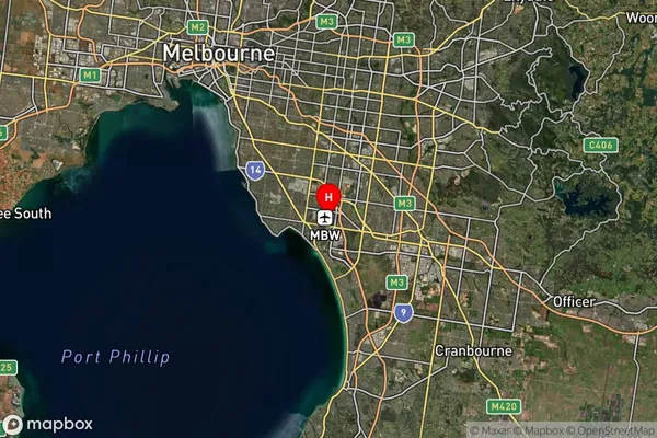 Moorabbin Airport,Victoria Satellite Map