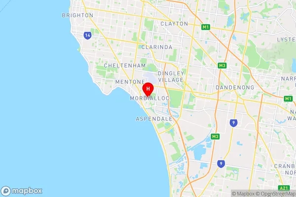 Mordialloc,Victoria Area Map