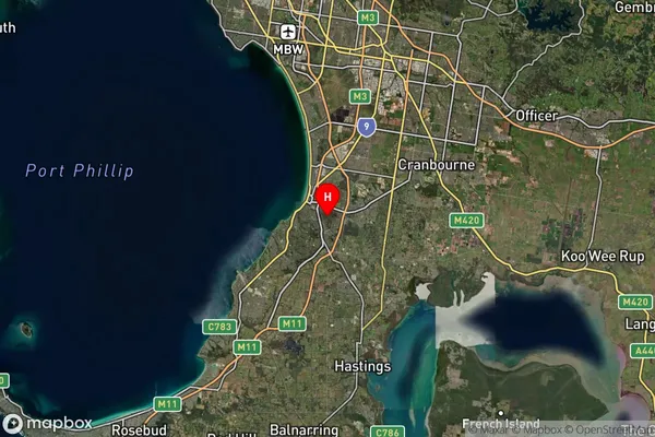 Frankston Heights,Victoria Satellite Map