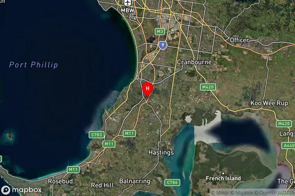 Frankston South,Victoria Satellite Map