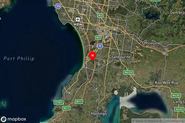 Frankston North,Victoria Satellite Map