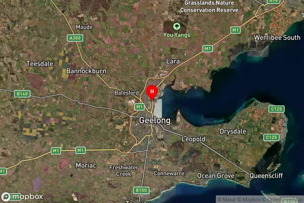 Geelong North,Victoria Satellite Map