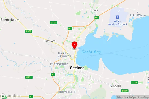 Geelong North,Victoria Area Map