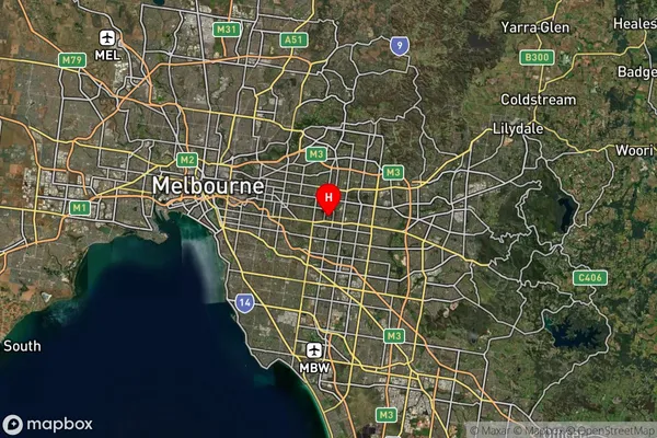 Deakin University,Victoria Satellite Map