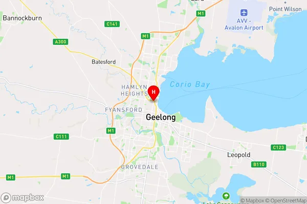 Geelong West,Victoria Area Map