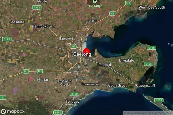 East Geelong,Victoria Satellite Map