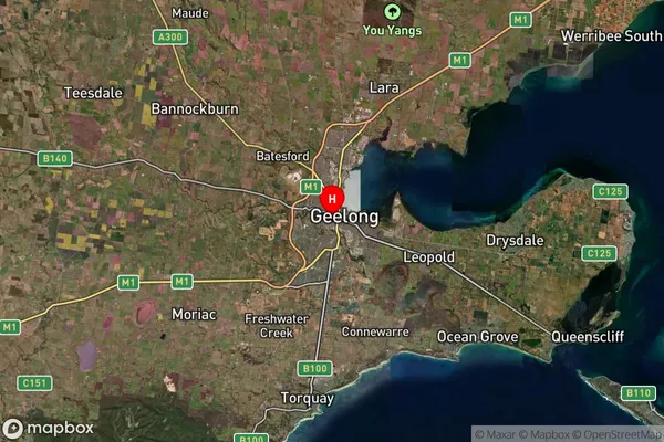 Bareena,Victoria Satellite Map