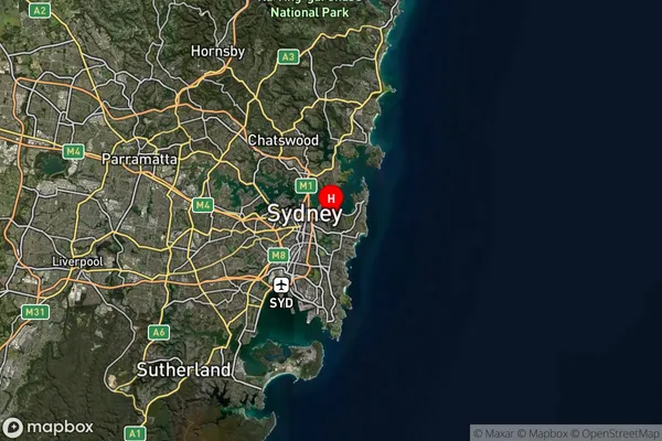 Double Bay,New South Wales Satellite Map