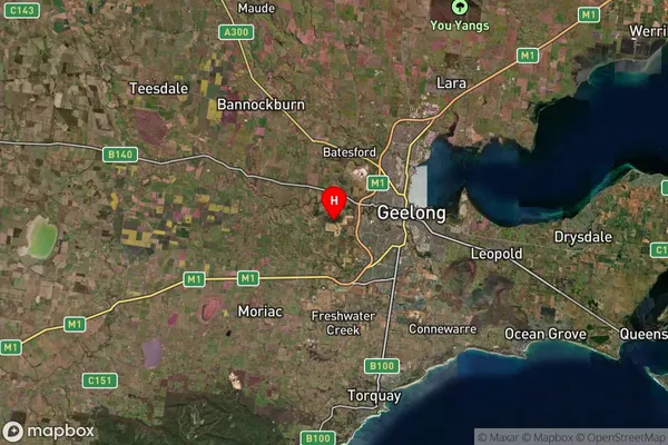 Ceres,Victoria Satellite Map