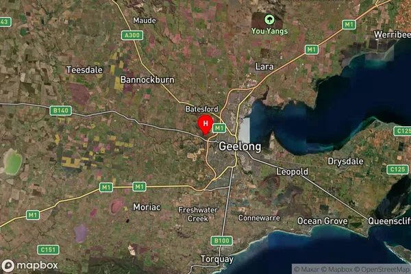 Fyansford,Victoria Satellite Map