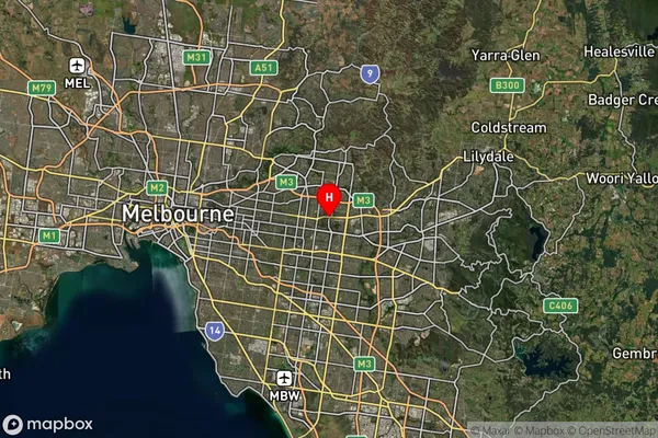 Blackburn,Victoria Satellite Map