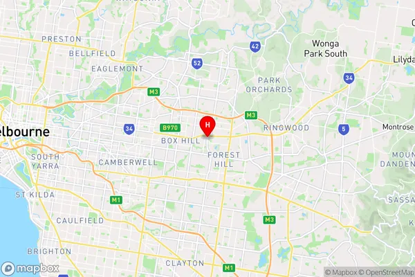 Blackburn,Victoria Area Map