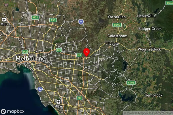 Ringwood,Victoria Satellite Map