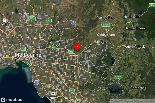 Ringwood North,Victoria Satellite Map