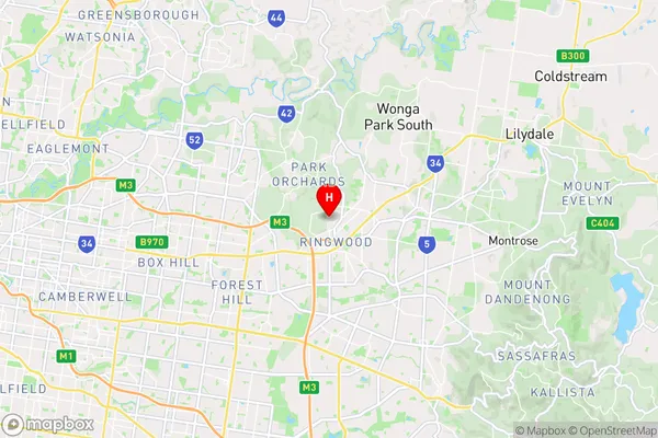 Ringwood North,Victoria Area Map