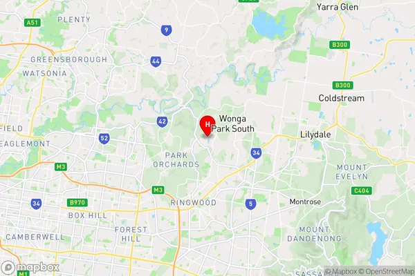 Warrandyte South,Victoria Area Map