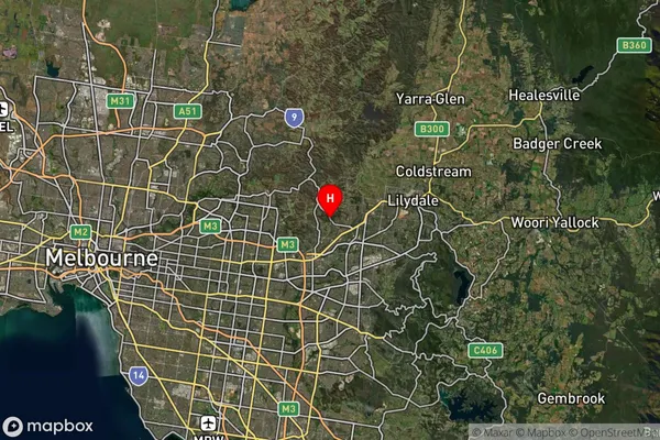 Warranwood,Victoria Satellite Map