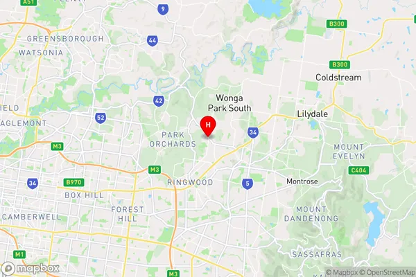 Warranwood,Victoria Area Map