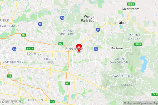 Bedford Road,Victoria Area Map