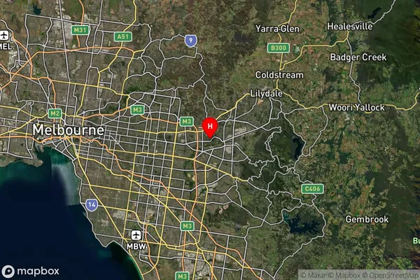 Heathmont,Victoria Satellite Map