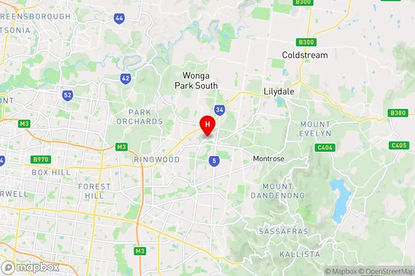 Croydon,Victoria Area Map