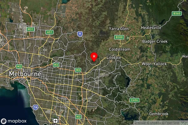 Croydon Hills,Victoria Satellite Map