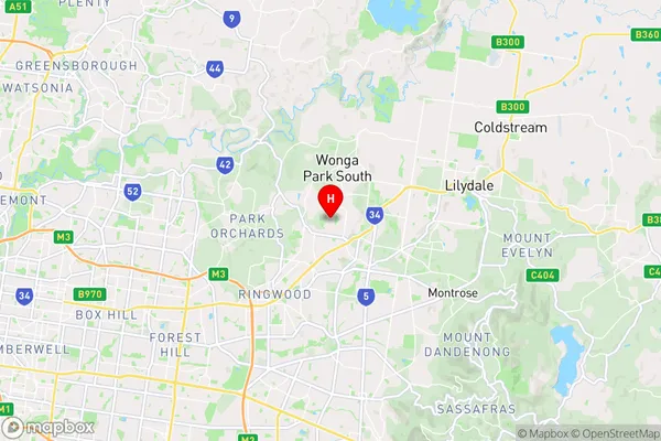 Croydon Hills,Victoria Area Map