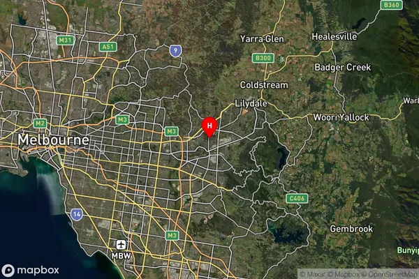 Croydon South,Victoria Satellite Map