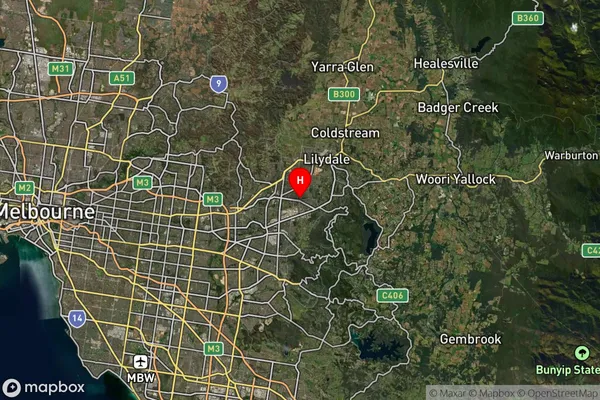 Kilsyth,Victoria Satellite Map