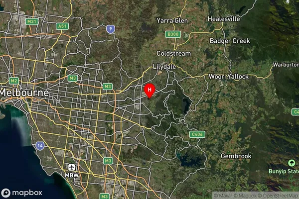 Kilsyth South,Victoria Satellite Map