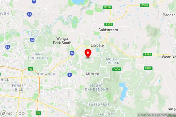 Mooroolbark,Victoria Area Map