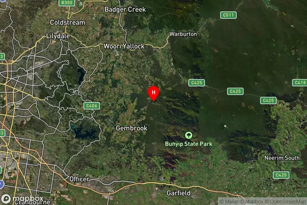 Beenak,Victoria Satellite Map