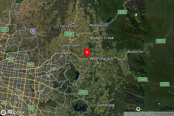 Seville,Victoria Satellite Map