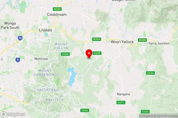 Wandin East,Victoria Area Map