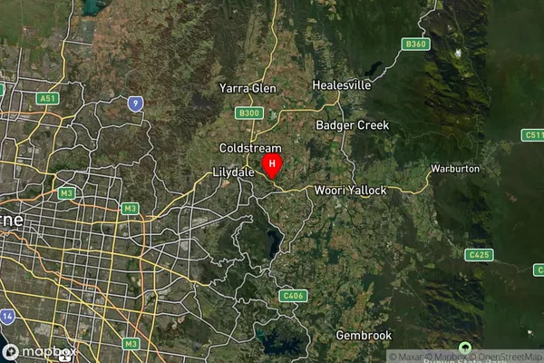 Wandin North,Victoria Satellite Map