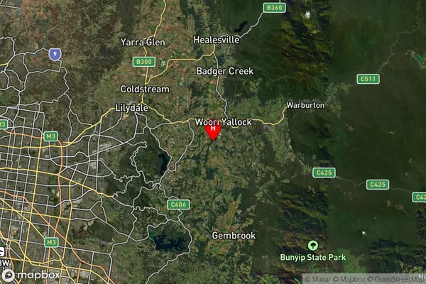 Yellingbo,Victoria Satellite Map