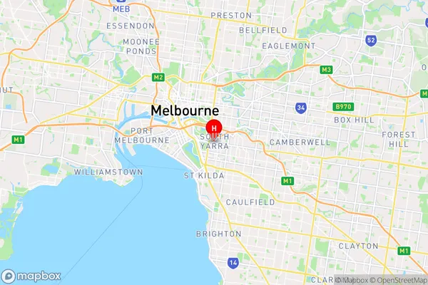 South Yarra,Victoria Area Map