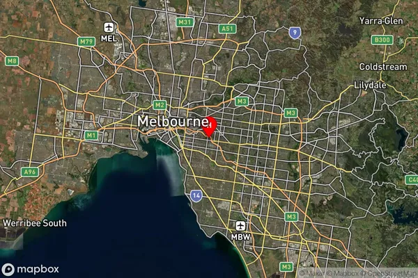 Kooyong,Victoria Satellite Map