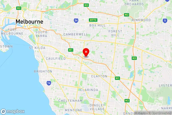 Chadstone,Victoria Area Map