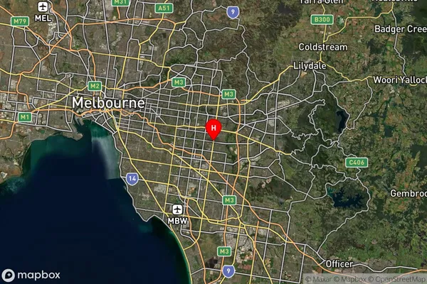 Glen Waverley,Victoria Satellite Map