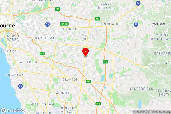 Glen Waverley,Victoria Area Map