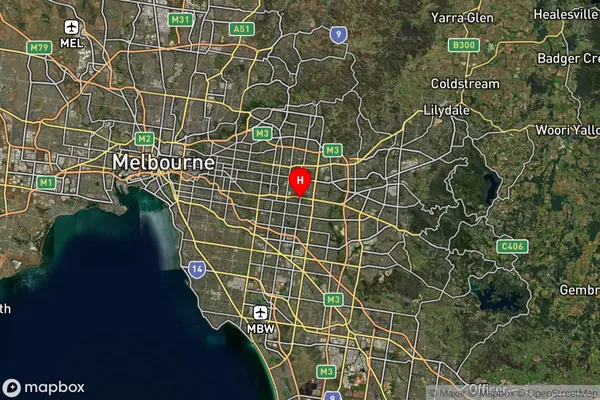 Burwood East,Victoria Satellite Map