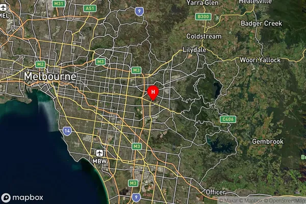 Knox City Centre,Victoria Satellite Map