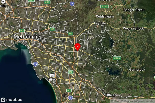 Wantirna South,Victoria Satellite Map