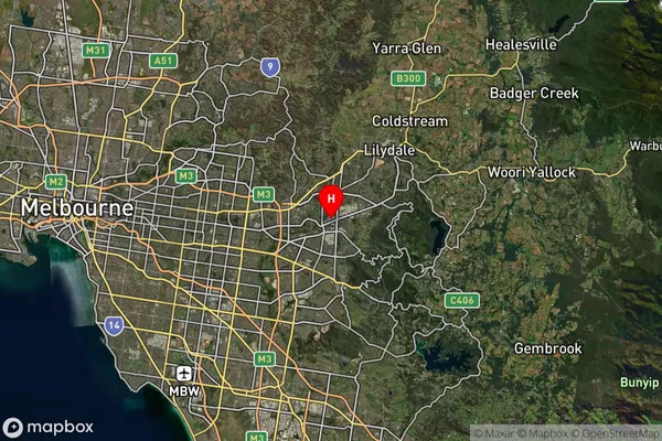 Bayswater North,Victoria Satellite Map